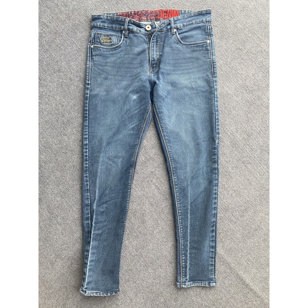 Superdry Men’s Jeans 03 TYLER Slim Fit Blue Stretch Denim Zip Fly - W36 L34
